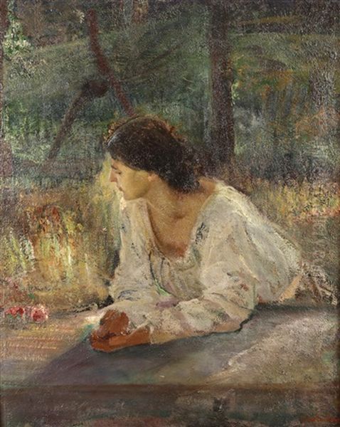 Figura Femminile Oil Painting by Pietro Gaudenzi