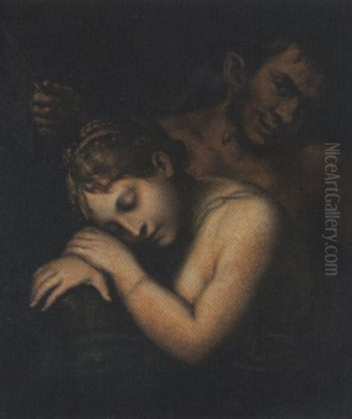 Die Faulheit Oil Painting by Friedrich Gauermann