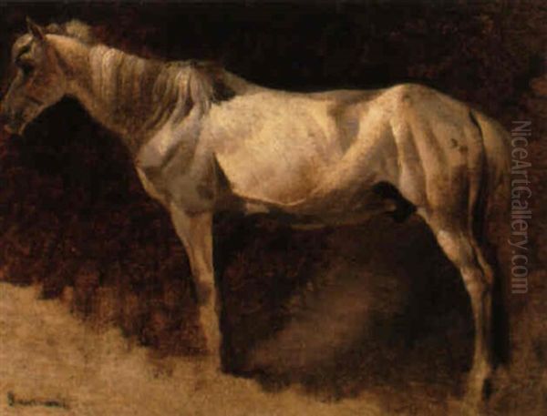 Portrat Seines Schimmels Oil Painting by Friedrich Gauermann