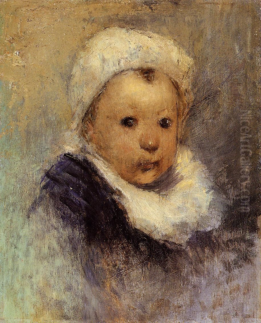 Portrait D'enfant, Peut-etre Aline Gauguin Oil Painting by Paul Gauguin