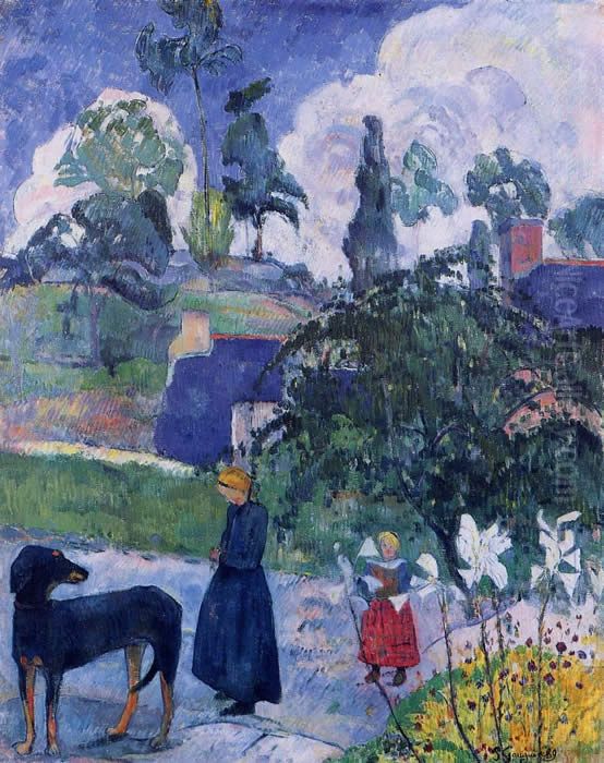 Entre Les Lys Oil Painting by Paul Gauguin