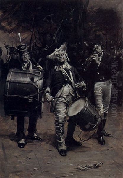 The March Of The Soldiers Oil Painting by Gilbert Gaul