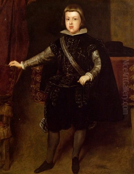 Infant Balthasar Carlos Oil Painting by Gustave Gaul