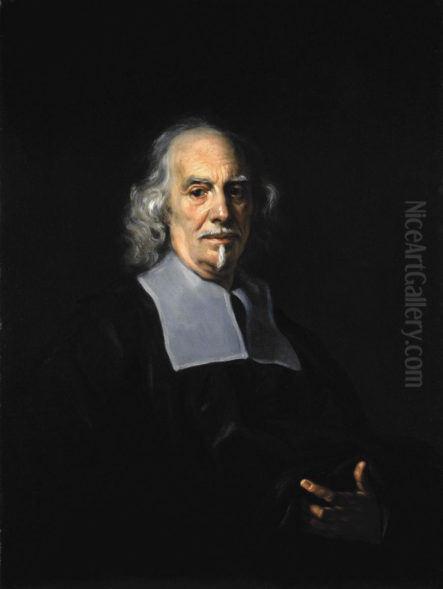 Portrait Of Gianlorenzo Bernini (1598 - 1680) Oil Painting by Giovanni Battista Gaulli