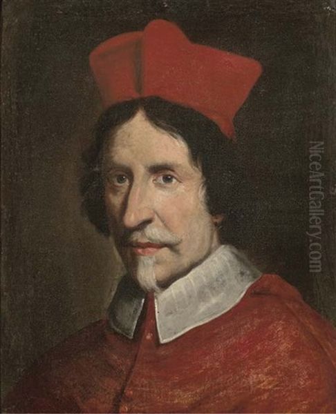 Portrait Of A Cardinal Oil Painting by Giovanni Battista Gaulli