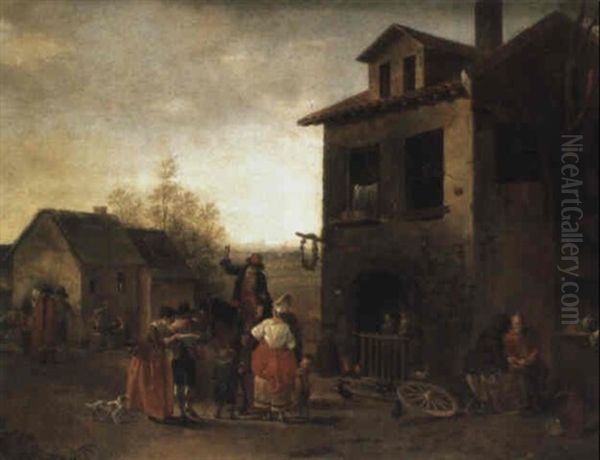 Der Fahrende H,ndler Oil Painting by Pierre-Marie Gault de Saint-Germain