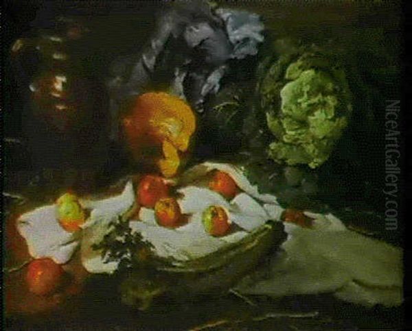 Nature Morte Aux Choux Oil Painting by Armand Gautier
