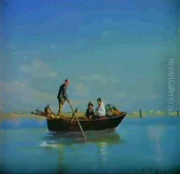 Auf Dem Weg Zum Markt Oil Painting by Natale Gavagnin