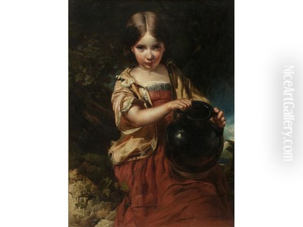 Return From The Well Oil Painting by Robert Gavin