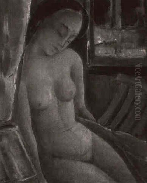 Weiblicher Akt Oil Painting by Oskar Gawell