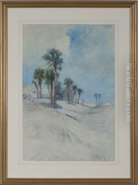 Palm Trees Oil Painting by Edward B. Gay