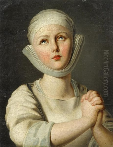 Betende Heilige Oil Painting by Ernst Gebauer