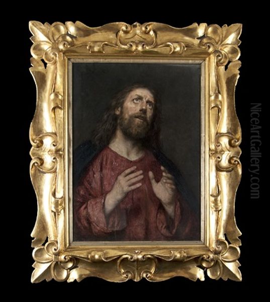 Jesus Christ Oil Painting by Eduard Karl Franz von Gebhardt
