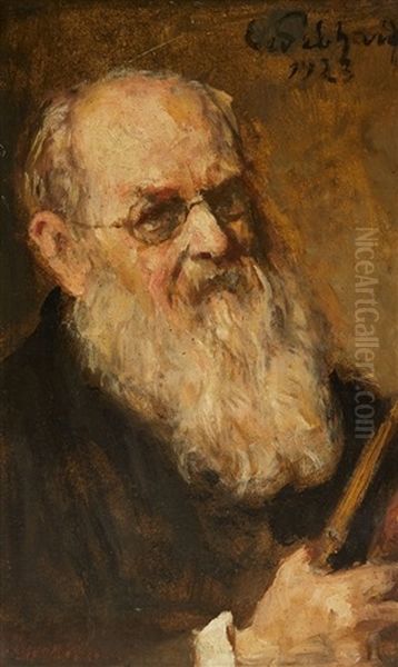 Self Portrait Oil Painting by Eduard Karl Franz von Gebhardt