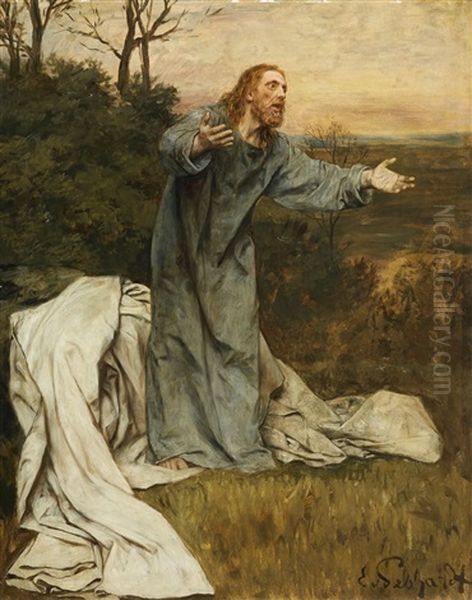 Christ Oil Painting by Eduard Karl Franz von Gebhardt