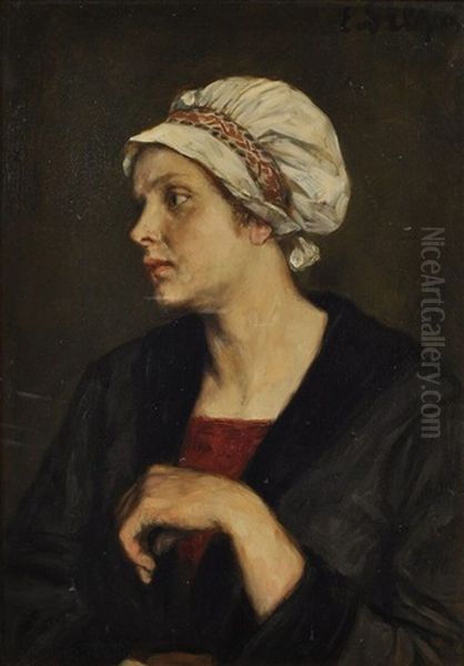 Junge Hollanderin Oil Painting by Eduard Karl Franz von Gebhardt