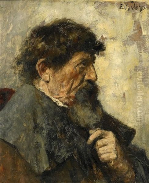 Gelehrtenportrat Oil Painting by Eduard Karl Franz von Gebhardt