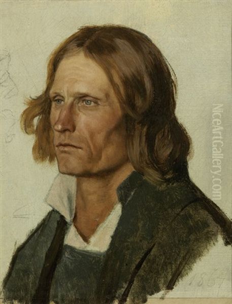 Bildnis Eines Baumeisters Oil Painting by Eduard Karl Franz von Gebhardt