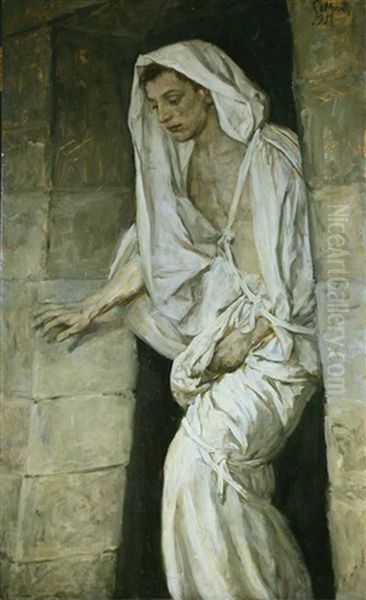 Lazarus Oil Painting by Eduard Karl Franz von Gebhardt