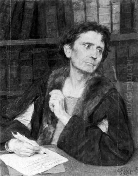 Der Briefschreiber Oil Painting by Eduard Karl Franz von Gebhardt