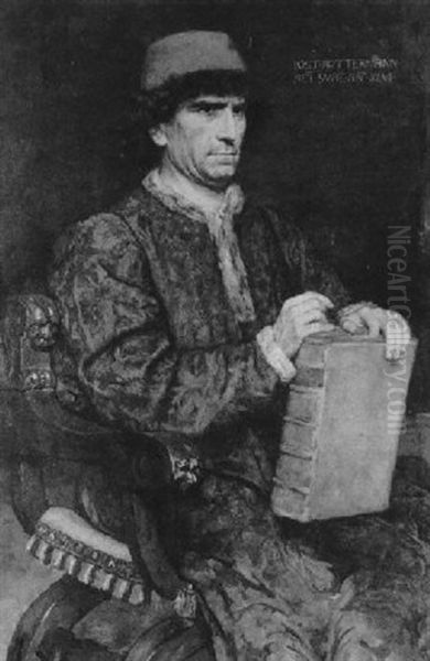 Bildnis Des Ratsherrn Jost Rottermann Oil Painting by Eduard Karl Franz von Gebhardt