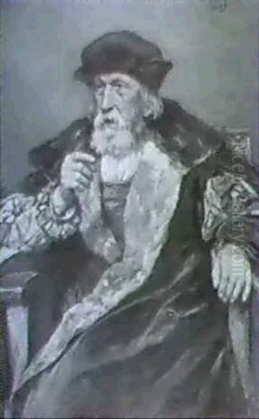 Bildnis Eines Ratsherren Oil Painting by Eduard Karl Franz von Gebhardt