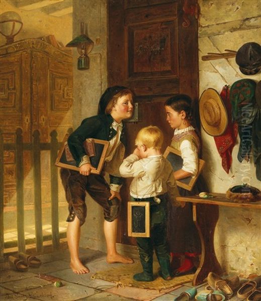 Too Late Oil Painting by Julius Geertz