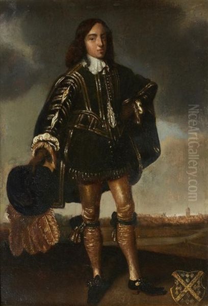 Portrait Presume D'un Marquis De Peze Oil Painting by Wybrand Simonsz De Geest