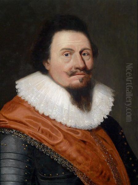 Bildnis Des Grafen Ernst Casimir Von Nassau-diez (1573-1632) Oil Painting by Wybrand Simonsz De Geest