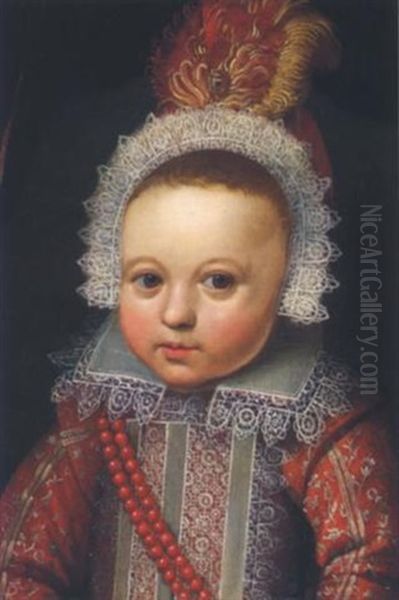Bildnis Eines Jungen Knaben Moglicherweise Philip Ferdinand Van Der Veecken Oil Painting by Wybrand Simonsz De Geest