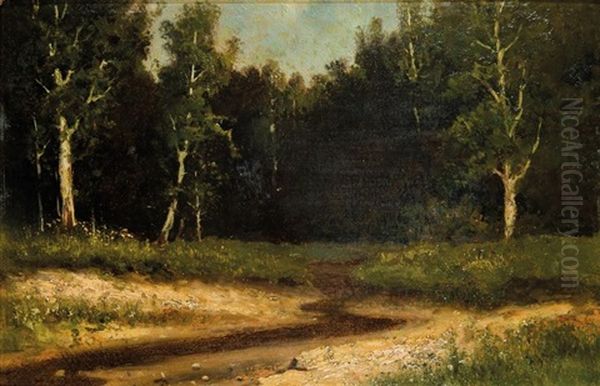 Vue Forestiere Oil Painting by Karl Eduardovich Geftler