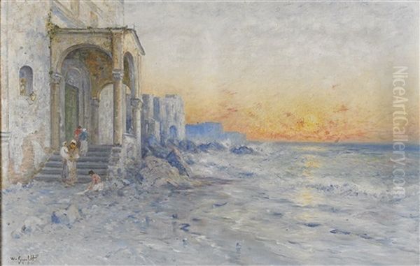 Venedig I Skymningsljus Oil Painting by Wilhelm von Gegerfelt