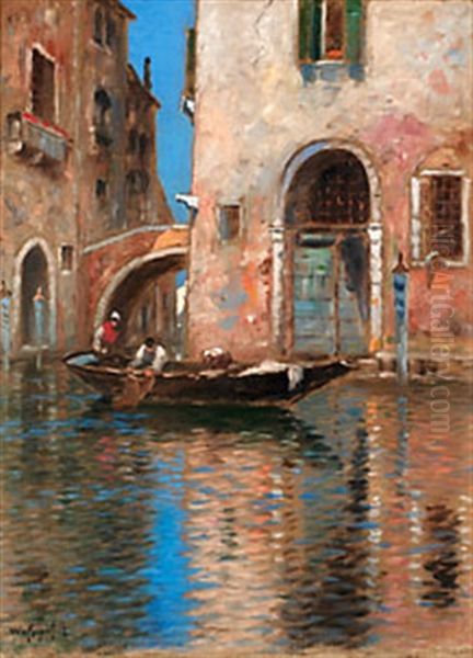 Gondolfard, Venedig Oil Painting by Wilhelm von Gegerfelt