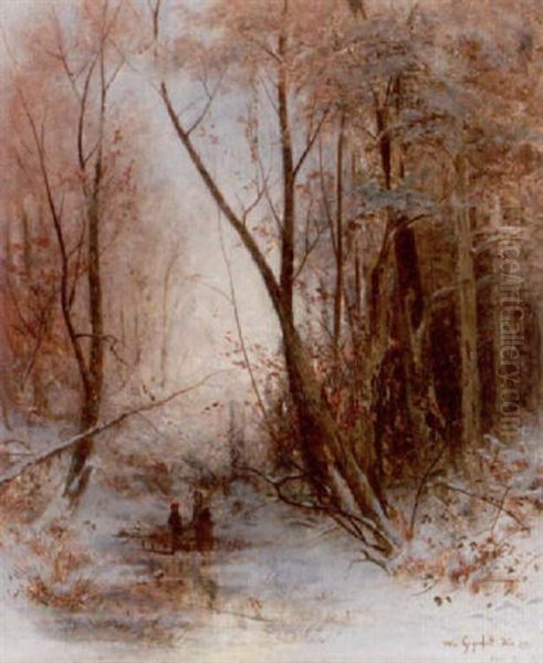 Barn I Skogslandskap - Varvinter Oil Painting by Wilhelm von Gegerfelt