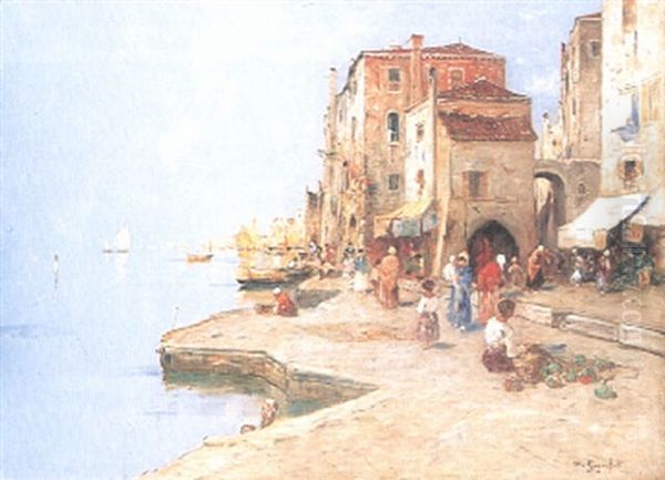 Kajmotiv Ifran Venedig Oil Painting by Wilhelm von Gegerfelt