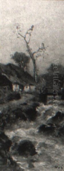 Kvinna Vid B,ck Oil Painting by Wilhelm von Gegerfelt