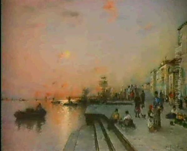 Soldis I Venedig Oil Painting by Wilhelm von Gegerfelt