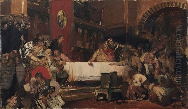 Boats Returning To Shore Oil Painting by Carl Gehrts