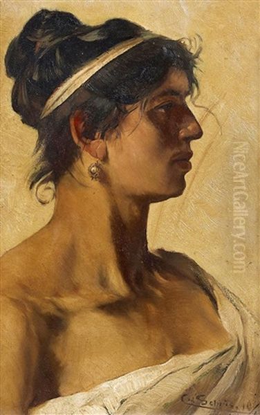 Amazone Oil Painting by Carl Gehrts