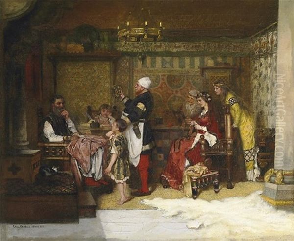 Der Traubendieb Oil Painting by Carl Gehrts