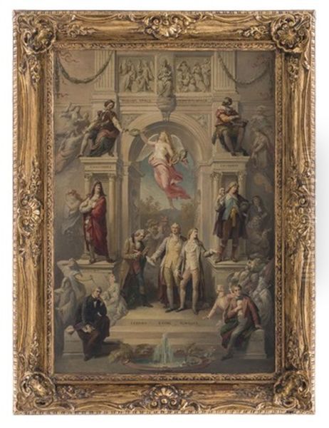Apoteosis De Los Dramaturgos* Oil Painting by Carl Joseph Geiger