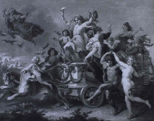 Bacchantenzug Oil Painting by Carl Joseph Geiger