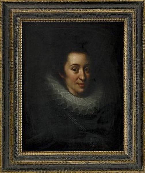 Kvinnoportratt Oil Painting by Gortzius Geldorp