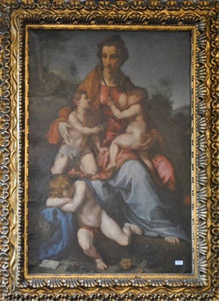 Sans Titre (maternite) Oil Painting by Felix Francois Barthelemy Genaille