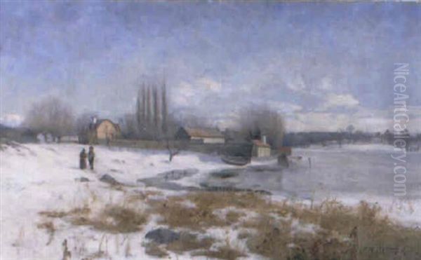 Vinterdag Oil Painting by Anton Genberg