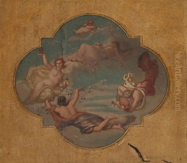 La Ronde Des Nymphes Oil Painting by Ernest Augustin Gendron