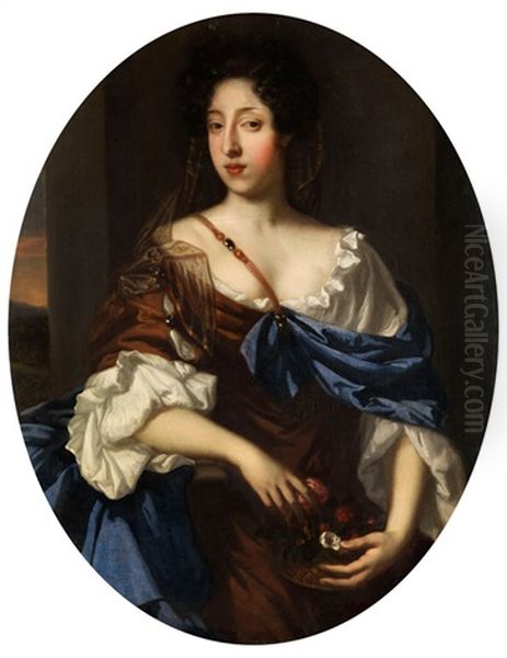 Bildnis Einer Jungen Adligen, Moglicherweise Maria Beatrice Von Modena, Herzogin Von York Oil Painting by Benedetto Gennari the Younger