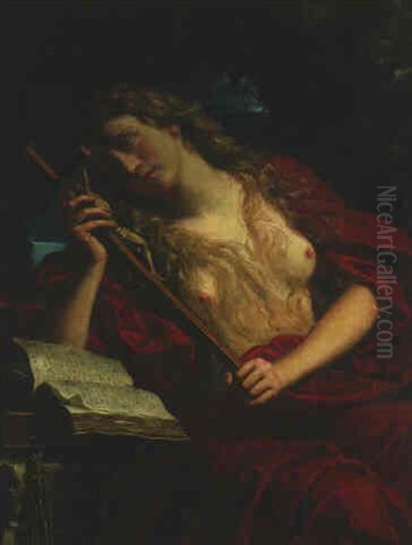 The Penitent Magdalen Oil Painting by Benedetto Gennari the Younger