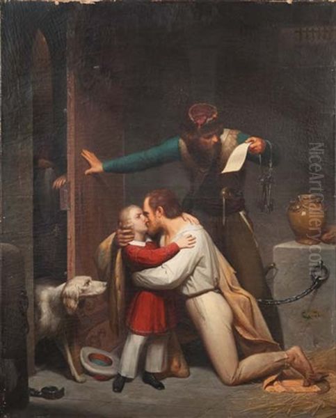 Les Adieux Du Condamne Oil Painting by Michel Philebert Genod