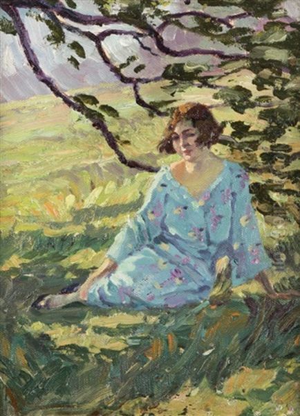 A Shady Place Oil Painting by Lillian M. Genth